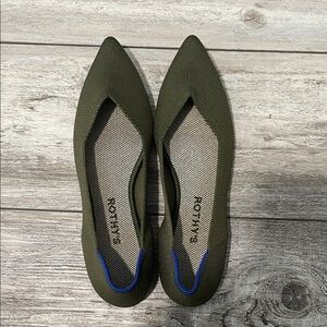 Rothy's Olive Green Pointed Flats